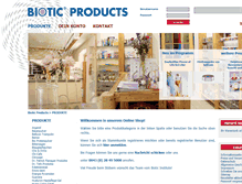 Tablet Screenshot of biotic-products.com